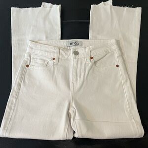 Etica Micki White Dawn Mid Rise Kick Flare Jeans sz 25